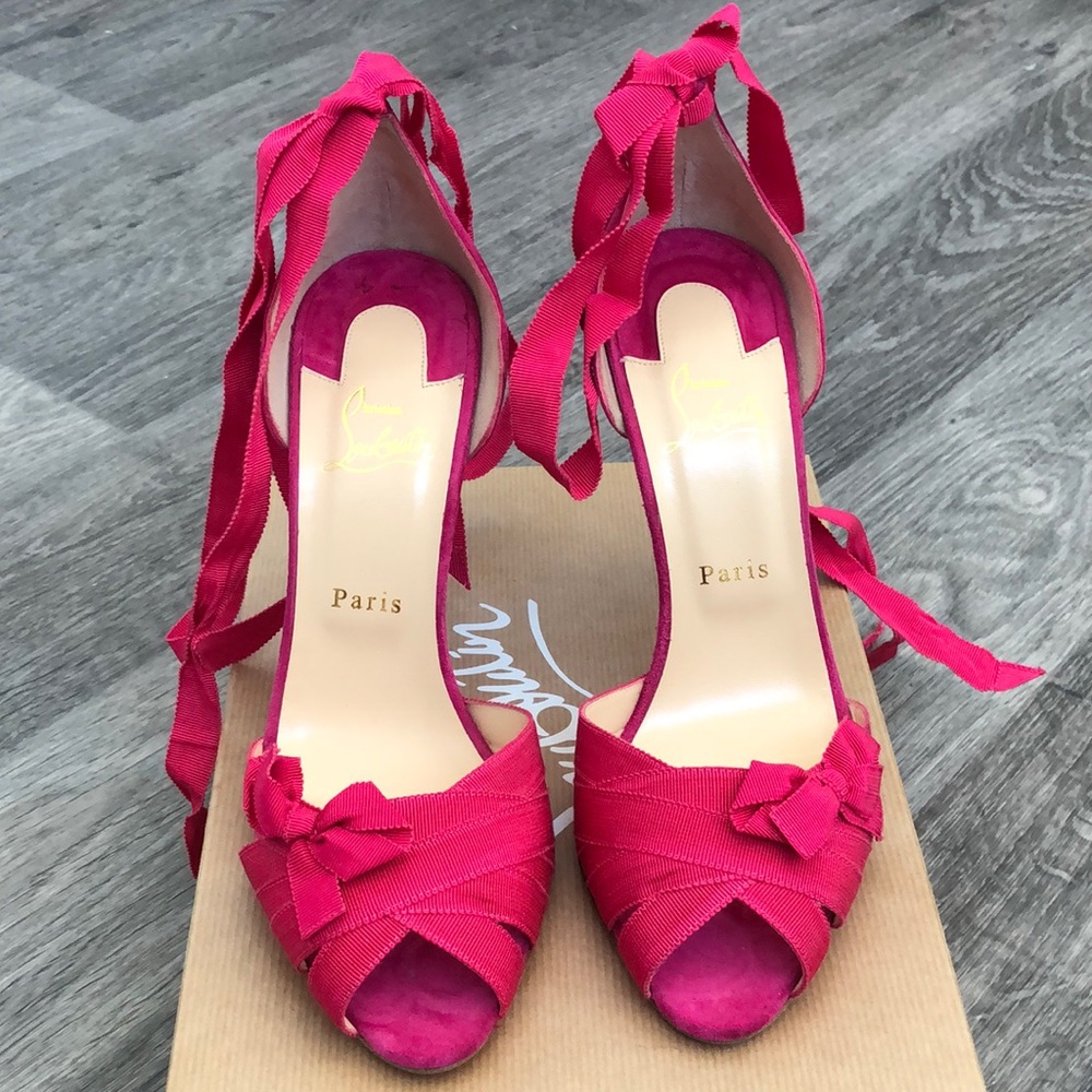 Lace Up Heeled Sandal Christian Louboutins